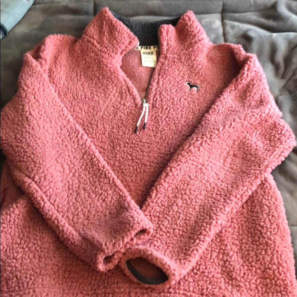 Pink Sherpa zip up